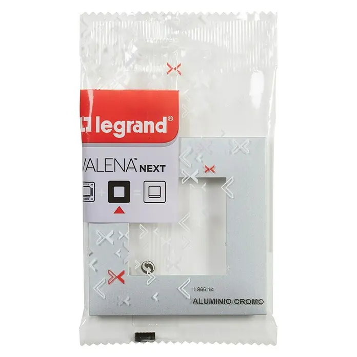 Legrand Valena Next Marco - Aluminio/Cromo, x 1, Plástico, Montaje en la pared - Vista descendente