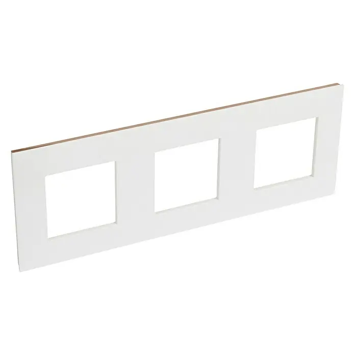 Legrand Valena Next Marco - Blanco/Oro rosa, x 3, Plástico, Montaje en la pared - Vista angular