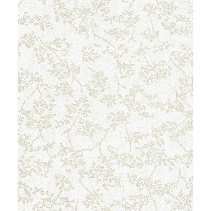 SCHÖNER WOHNEN-Kollektion New Spirit Vliestapete Blüten-Allover - Weiß/Gold, Floral, 10,5 x 0,53 m - Draufsicht