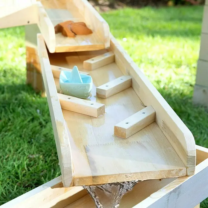 Muddy Buddy Wasserbahn Aqua Traveller - Holz, Natur/Wolkengrau - Stimmungsaufnahme