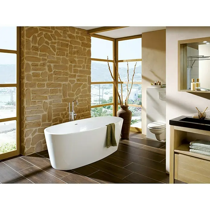 Camargue Freistehende Badewanne Tao - 174,5 x 78 cm, Sanitäracryl, Weiß - Stimmungsaufnahme