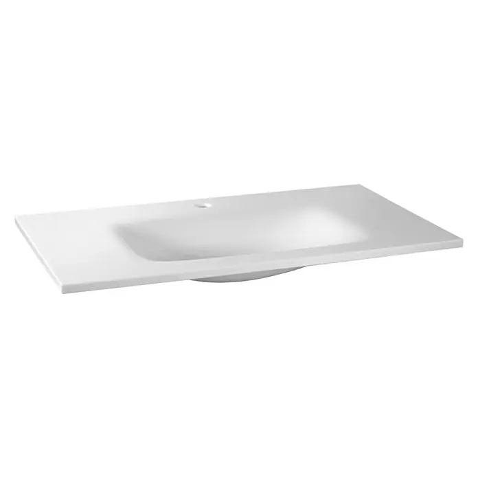 Lavabo Cristal Masa - 101 x 46 cm, Blanco - Vista angular