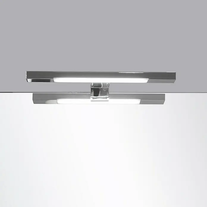 Aplique LED para espejo Vega - 10 W, Cromo, L x An x Al: 11,4 x 30,5 x 3 cm - Primer plano