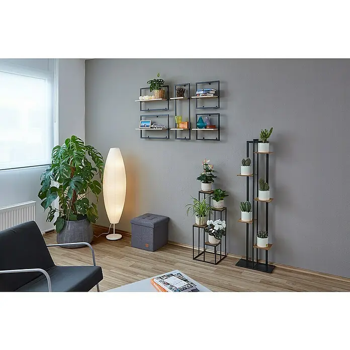 Phönix Wandregal Soho - L x B x H: 20 x 25 x 77 cm, Anzahl Böden: 2 Stk. - Stimmungsaufnahme