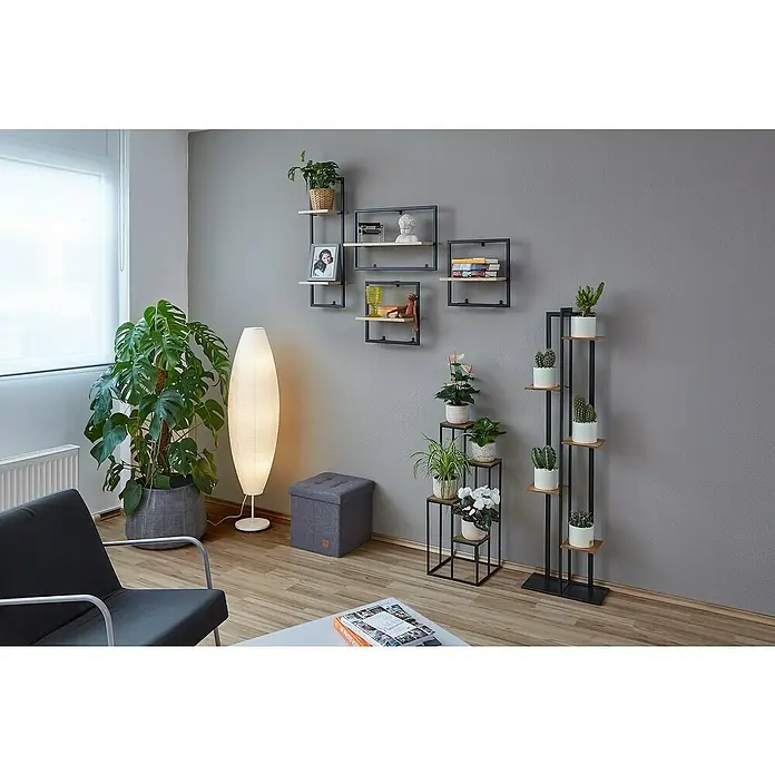Phönix Wandregal Soho - L x B x H: 20 x 25 x 77 cm, Anzahl Böden: 2 Stk. - Stimmungsaufnahme