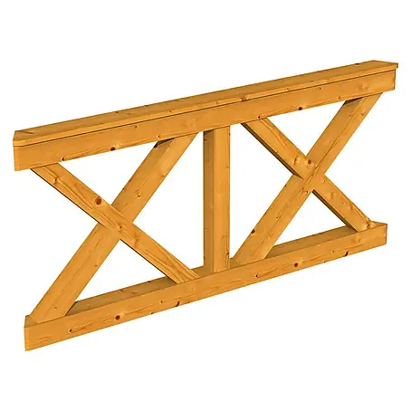 Skan Holz  Brüstungsgeländer Andreaskreuz