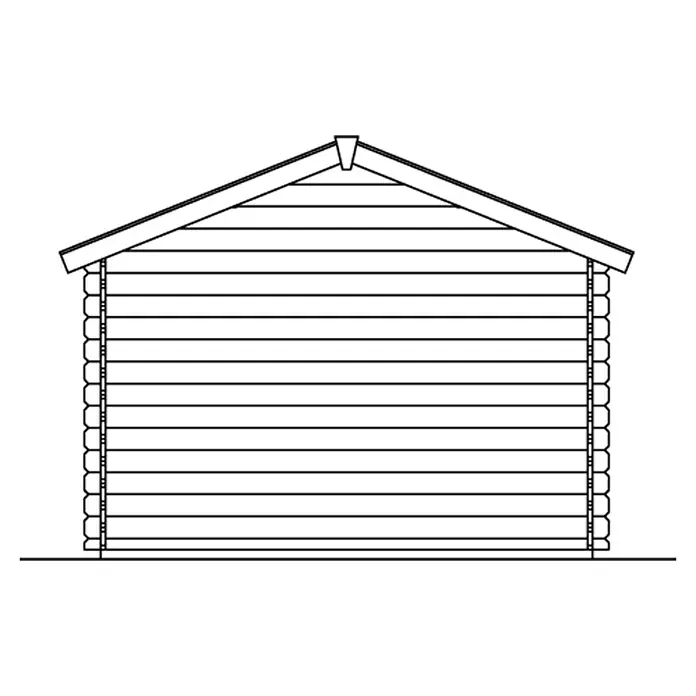 Skan Holz Gartenhaus Como 3 - B x T: 340 x 400 cm, 9 m², Wandstärke: 28 mm - Skizze