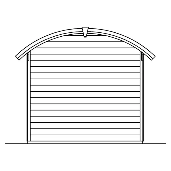 Skan Holz Gartenhaus Delft - B x T: 290 x 310 cm, Holz, 6,25 m², Wandstärke: 28 mm, Schwedenrot - Skizze