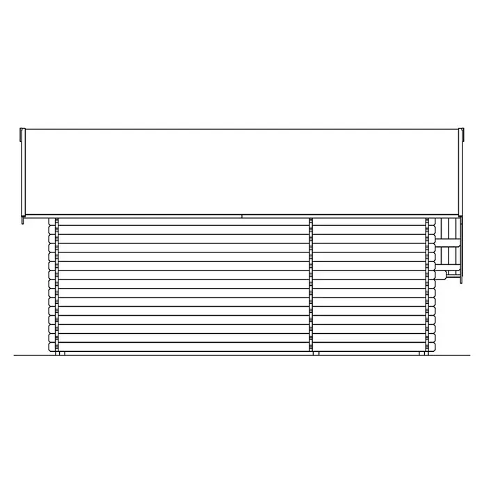 Skan Holz Gartenhaus Esbjerg 3 - B x T: 720 x 660 cm, Holz, 26,92 m² - Skizze