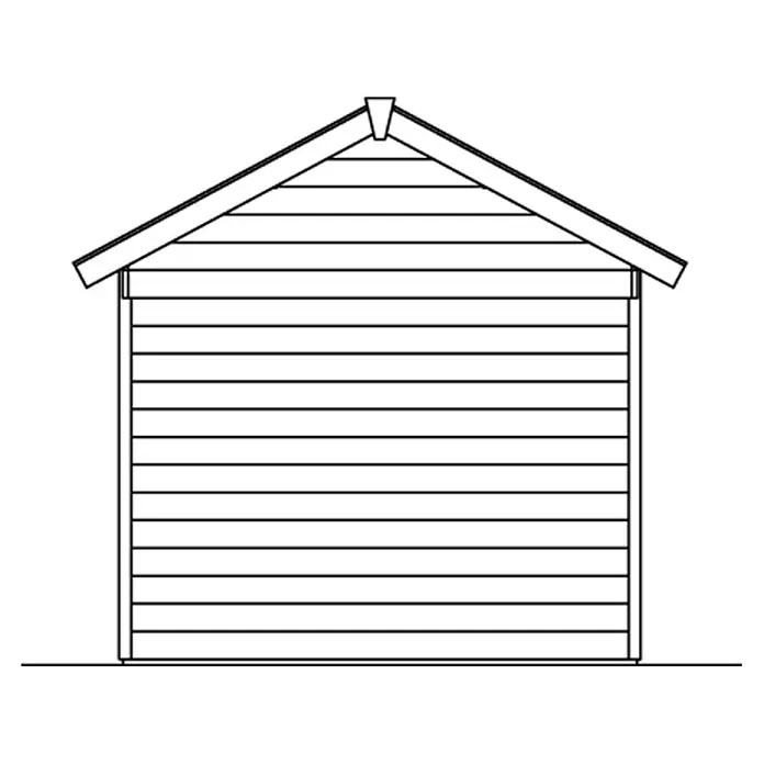 Skan Holz Gartenhaus Hengelo - B x T: 280 x 355 cm, Holz, 7,5 m², Wandstärke: 28 mm, Schwedenrot - Skizze