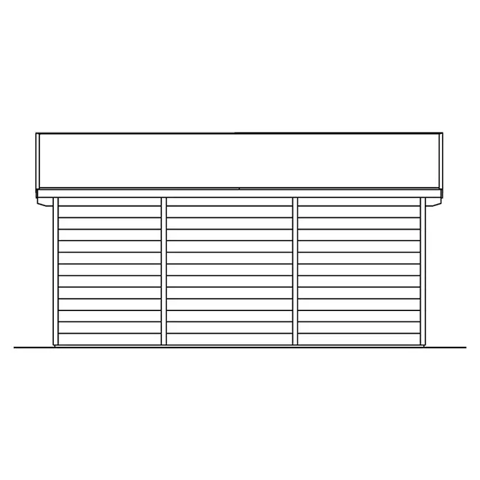 Skan Holz Holzunterstand Knut - 250 x 430 x 249,5 cm, Natur - Skizze