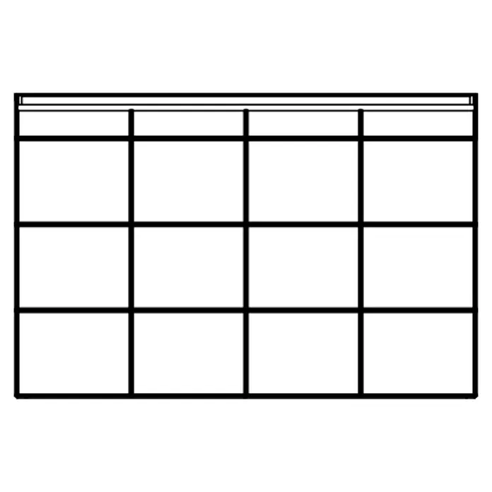 Skan Holz CrossCube Gartenhaus Melbourne 4 - B x T: 337 x 253 cm, Holz, 8,53 m², Wandstärke: 10 mm - Skizze
