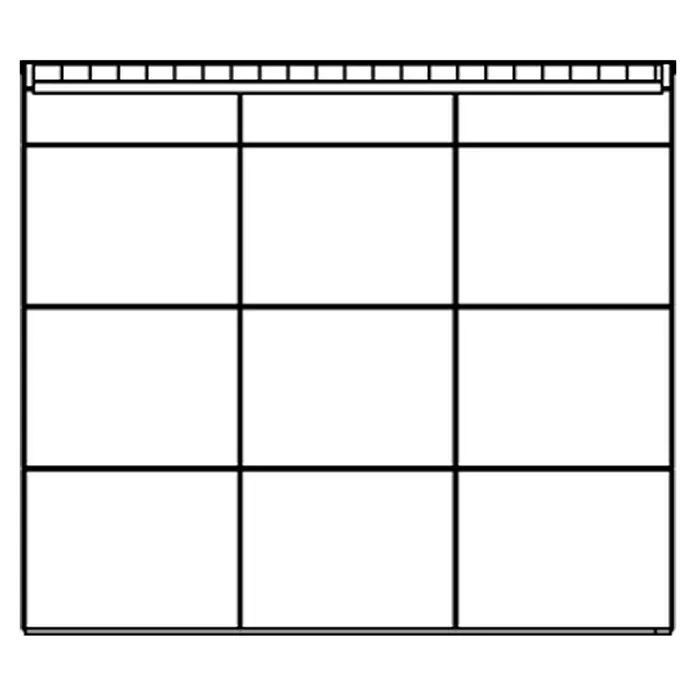 Skan Holz CrossCube Gartenhaus Perth 3 - B x T: 253 x 253 cm, 6,4 m², Wandstärke: 10 mm - Skizze
