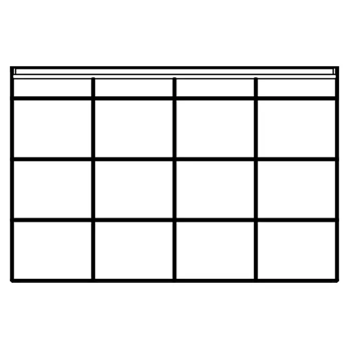 Skan Holz CrossCube Gartenhaus Perth 4 - B x T: 337 x 253 cm, Holz, 8,53 m², Wandstärke: 10 mm - Skizze