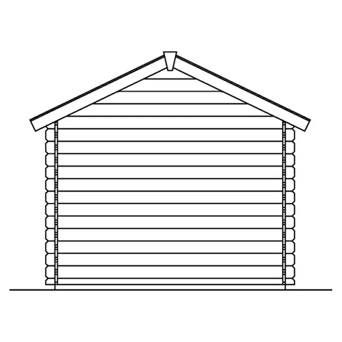 Skan Holz Gartenhaus Porto 2 - B x T: 280 x 305 cm, Holz, 6,25 m², Wandstärke: 28 mm - Skizze