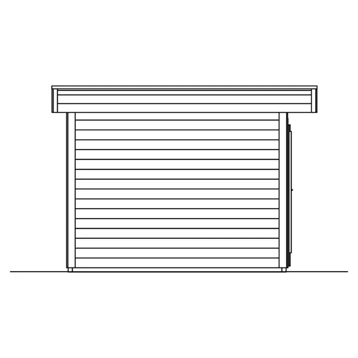 Skan Holz Gartenhaus Basel 1 - B x T: 460 x 360 cm, Holz, 12,6 m², Wandstärke: 45 mm - Skizze
