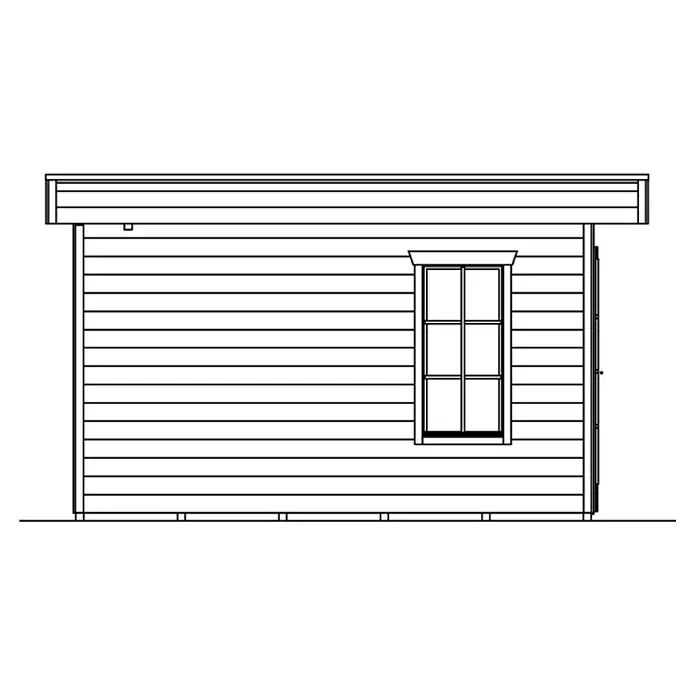Skan Holz Gartenhaus Breda 2 - B x T: 420 x 440 cm, Holz, 14,44 m², Schiefergrau - Skizze