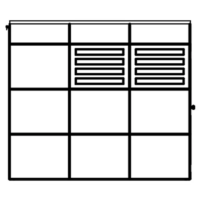 Skan Holz CrossCube Gartenhaus Brisbane 4 - B x T: 337 x 253 cm, Holz, 8,53 m², Wandstärke: 10 mm - Skizze