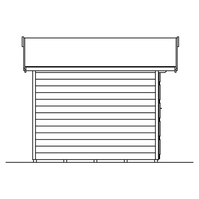 Skan Holz Gartenhaus Delft - B x T: 290 x 310 cm, Holz, 6,25 m², Wandstärke: 28 mm, Schwedenrot - Skizze