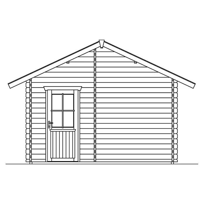 Skan Holz Gartenhaus Esbjerg 1 - B x T: 480 x 620 cm, Holz, 19,76 m² - Skizze