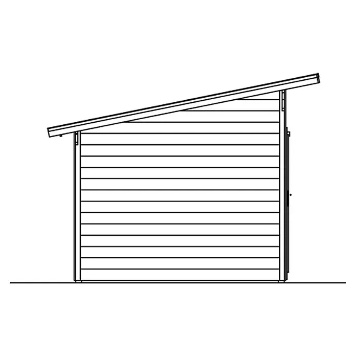 Skan Holz Holzunterstand Knut - 250 x 430 x 249,5 cm, Natur - Skizze