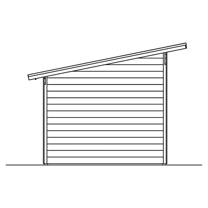 Skan Holz Holzunterstand Ole - 250 x 300 x 249,5 cm, Natur - Skizze