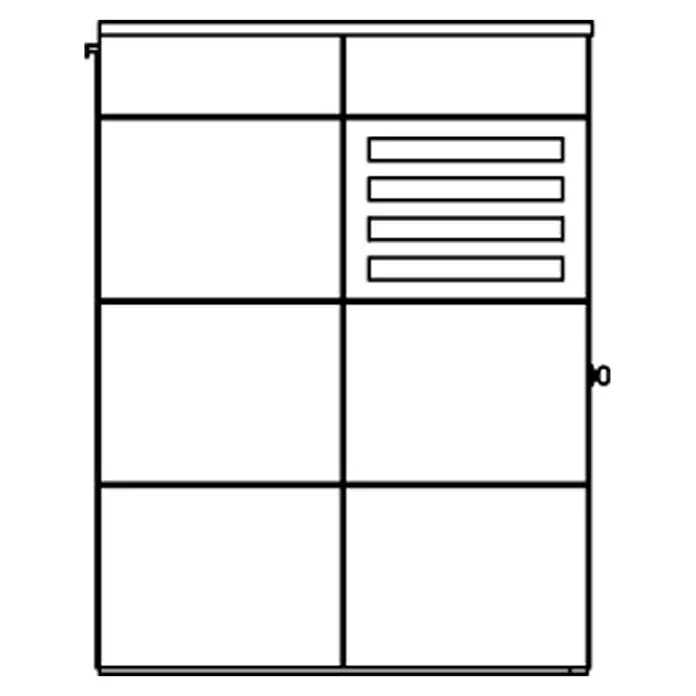 Skan Holz CrossCube Gartenhaus Perth 2 - B x T: 253 x 169 cm, Holz, 4,28 m², Wandstärke: 10 mm - Skizze