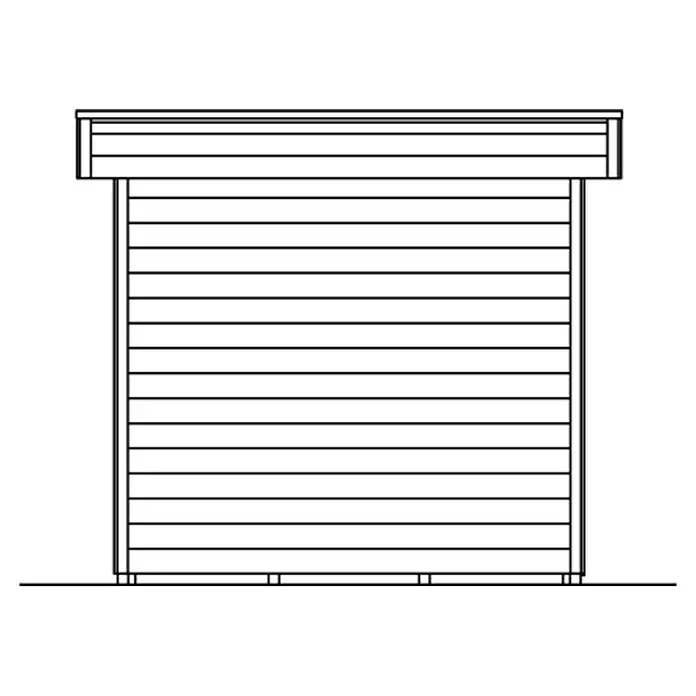 Skan Holz Gartenhaus Venlo 2 - B x T: 420 x 290 cm, Holz, 9,5 m², Schiefergrau - Skizze
