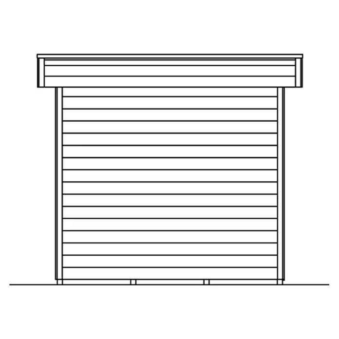 Skan Holz Gartenhaus Venlo 3 - B x T: 420 x 290 cm, Holz, 9,5 m², Wandstärke: 28 mm, Natur - Skizze