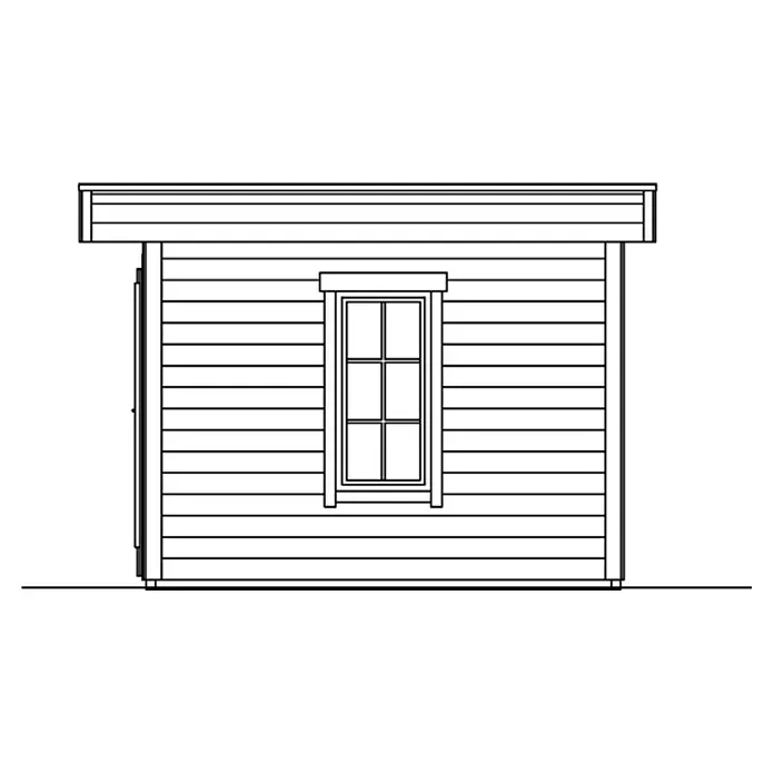 Skan Holz Gartenhaus Basel 1 - B x T: 460 x 360 cm, Holz, 12,6 m², Wandstärke: 45 mm - Skizze