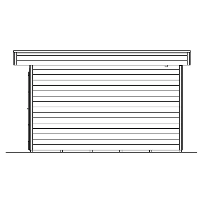 Skan Holz Gartenhaus Breda 2 - B x T: 420 x 440 cm, Holz, 14,44 m², Schiefergrau - Skizze