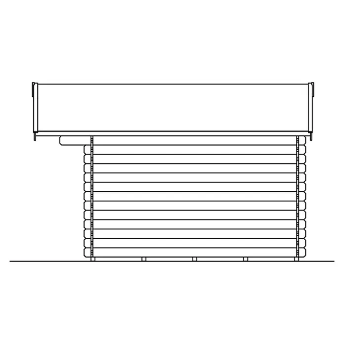 Skan Holz Gartenhaus Como 3 - B x T: 340 x 400 cm, 9 m², Wandstärke: 28 mm - Skizze