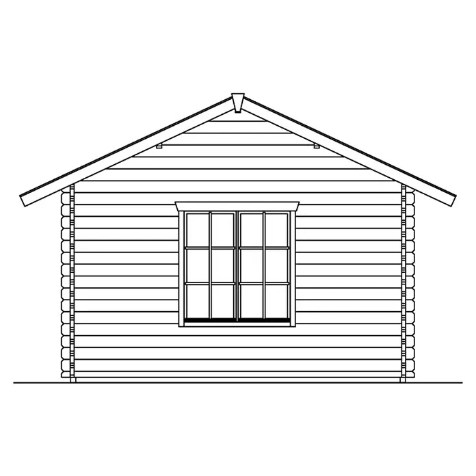 Skan Holz Gartenhaus Esbjerg 1 - B x T: 480 x 620 cm, Holz, 19,76 m² - Skizze