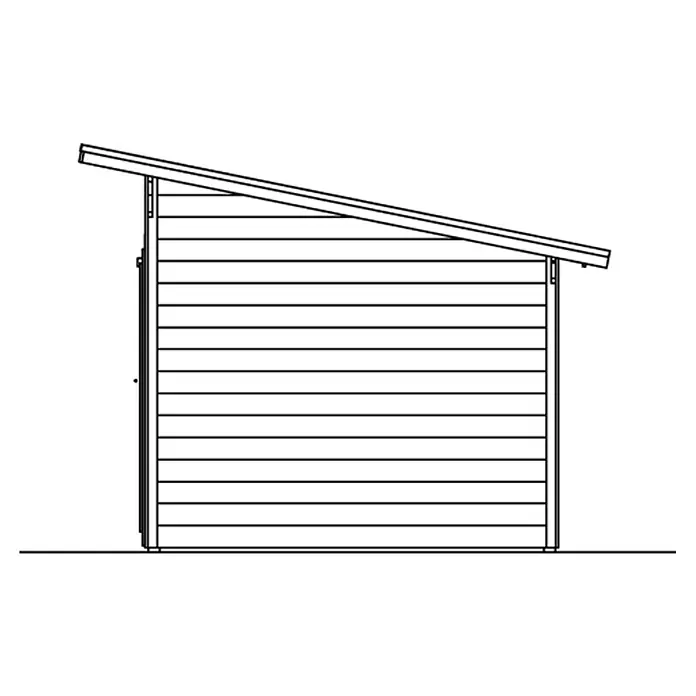 Skan Holz Holzunterstand Knut - 250 x 430 x 249,5 cm, Natur - Skizze