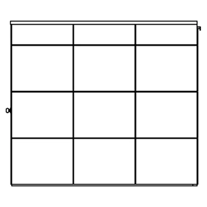 Skan Holz CrossCube Gartenhaus Melbourne 3 - B x T: 253 x 253 cm, 6,4 m², Wandstärke: 10 mm - Skizze