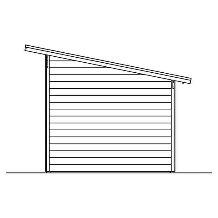 Skan Holz Holzunterstand Ole - 250 x 300 x 249,5 cm, Natur - Skizze