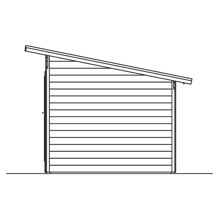 Skan Holz Gartenhaus Ostende - B x T: 390 x 310 cm, Holz, 8,75 m², Wandstärke: 28 mm, Natur - Skizze