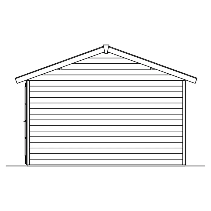 Skan Holz Gartenhaus Tilburg - B x T: 653 x 420 cm, Holz, 23,29 m², Wandstärke: 28 mm, Natur - Skizze
