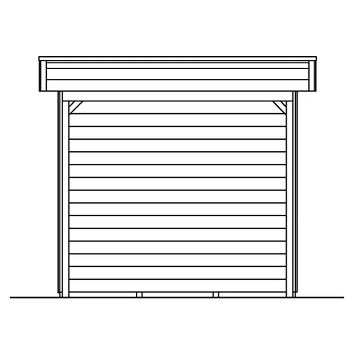 Skan Holz Gartenhaus Venlo 2 - B x T: 420 x 290 cm, Holz, 9,5 m², Schiefergrau - Skizze