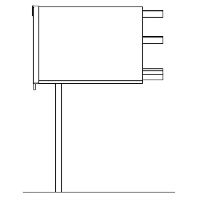 Skan Holz Vordach Bern - 212 x 420 cm, Dachschalung - Skizze