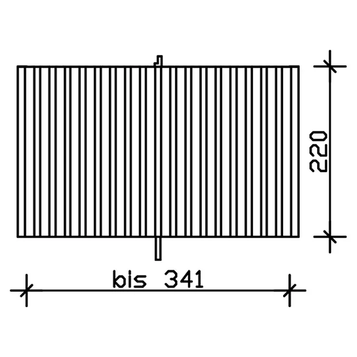 Skan Holz Rückwand - B x H: 341 x 220 cm, Passend für: Skan Holz Carports, Weiß - Skizze