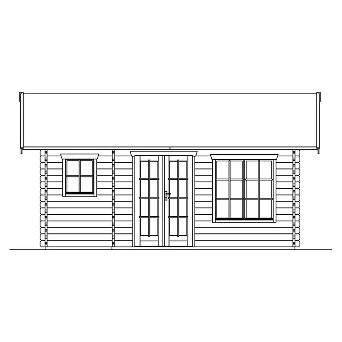 Skan Holz Gartenhaus Esbjerg 1 - B x T: 480 x 620 cm, Holz, 19,76 m² - Skizze