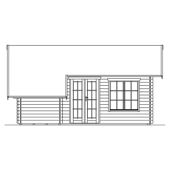 Skan Holz Gartenhaus Esbjerg 3 - B x T: 720 x 660 cm, Holz, 26,92 m² - Skizze
