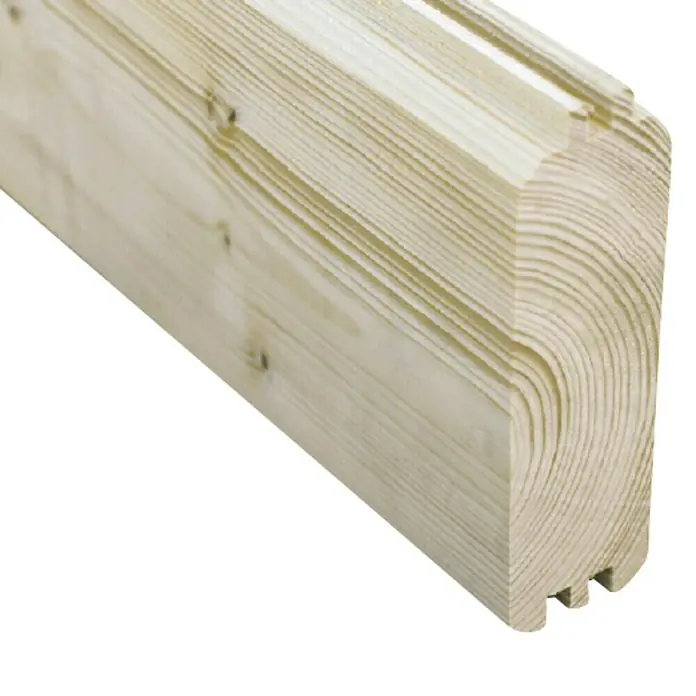 Skan Holz Gartenhaus Bern 4 - B x T: 500 x 740 cm, Holz, 27,72 m², Wandstärke: 45 mm, 19 mm Dachschalung mit Konter- & Dachlattung - Detailaufnahme