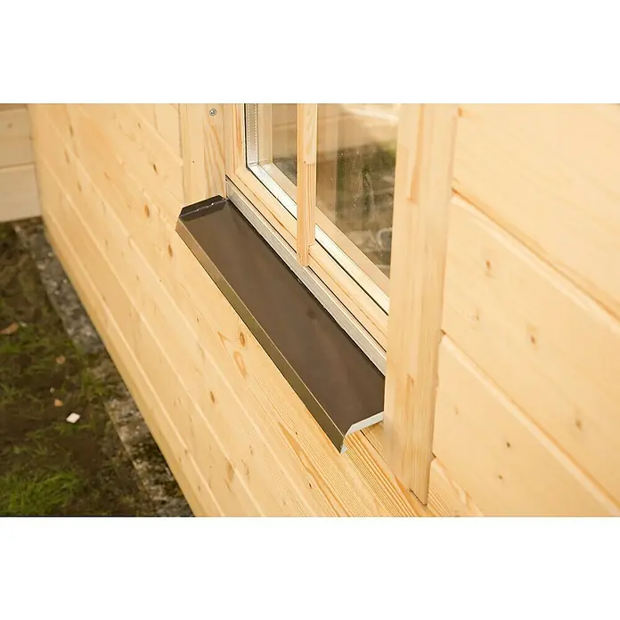 Skan Holz Gartenhaus Bern 4 - B x T: 500 x 740 cm, Holz, 27,72 m², Wandstärke: 45 mm, 19 mm Dachschalung mit Konter- & Dachlattung - Detailaufnahme