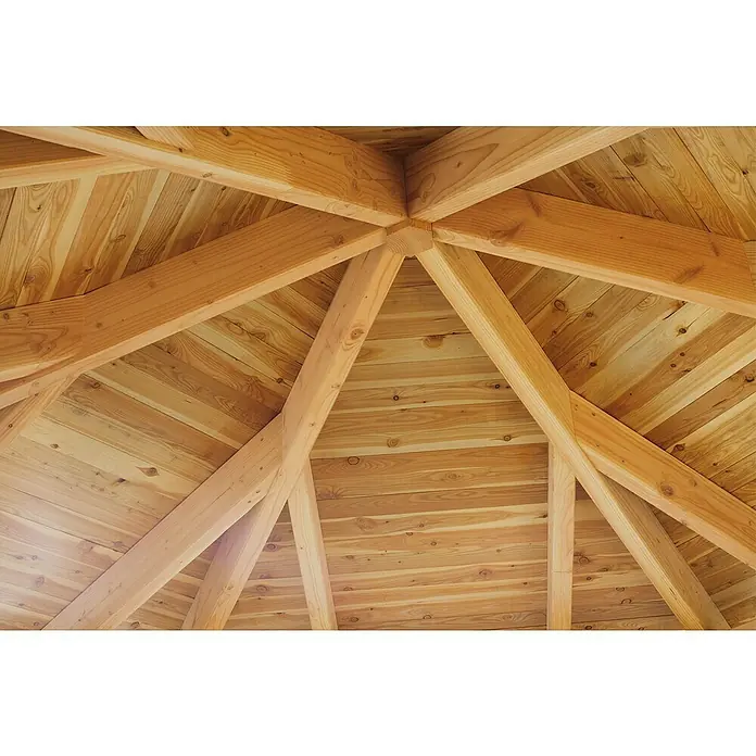 Skan Holz Pavillon Colmar 1 - L x B: 312 x 360 cm, Natur - Detailaufnahme