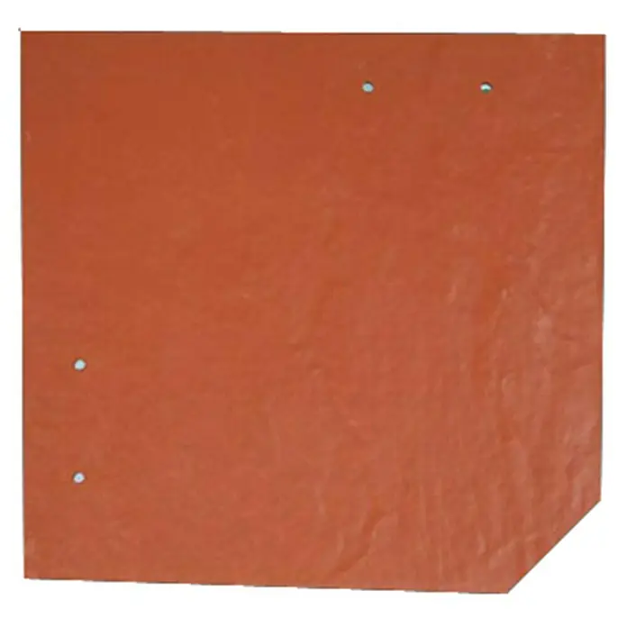 Skan Holz Carport Spreewald - L x B: 589 x 345 cm, Einfahrtshöhe: 206 cm, Nussbaum/Rot, Aluminium-Dachplatten - Draufsicht