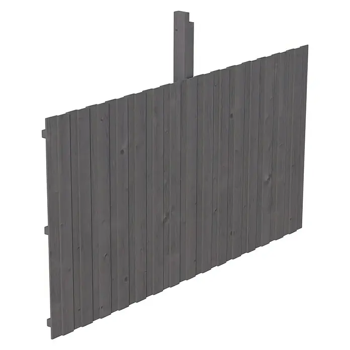 Skan Holz Rückwand - B x H: 341 x 180 cm, Passend für: Skan Holz Carports, Schiefergrau - Diagonale Ansicht