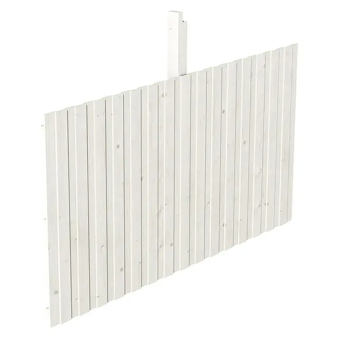 Skan Holz Rückwand - B x H: 341 x 180 cm, Passend für: Skan Holz Carports, Weiß - Diagonale Ansicht