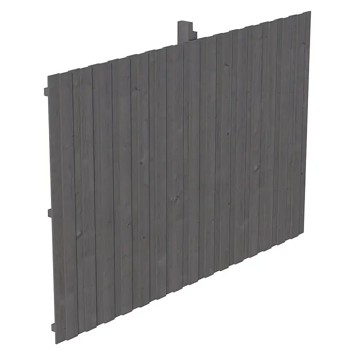 Skan Holz Rückwand - B x H: 341 x 220 cm, Passend für: Skan Holz Carports, Schiefergrau - Diagonale Ansicht